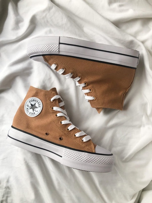 Brown Leather Platform